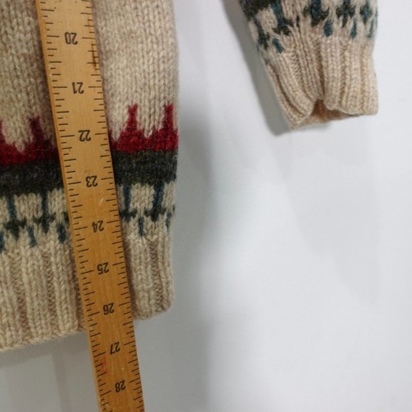 VINTAGE Western Sweater Women Small Wool Knit Southwest Aztec Pullover Grandma - Picture 8 of 13